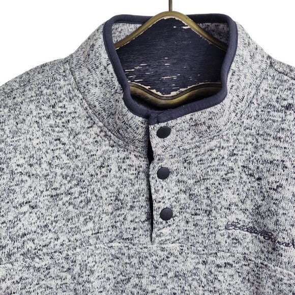 Eddie Bauer Mens Heavyweight Radiator Fleece Quarter Snap Pullover Sweater M - Picture 3 of 8